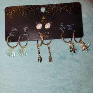 Disney's The Little Mermaid 6 piece earring set NWT
